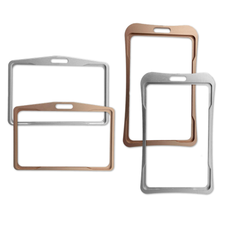 PBR2005-H-OR - Porte badge rigide cuivré 86x54mm, vertical - gamme