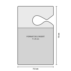 Porte-badge véhicule avec accroche rétroviseur - dimension