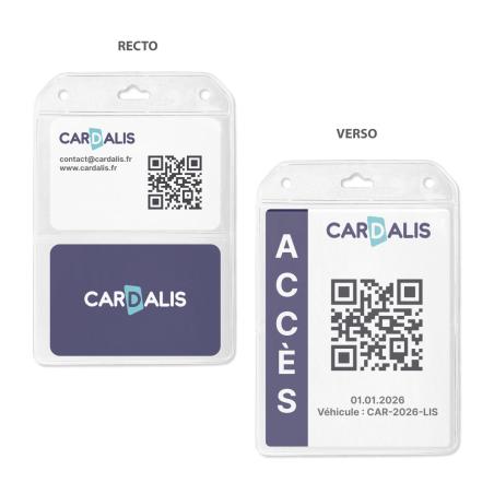 porte badge souple duo - Carte 3 recto-verso