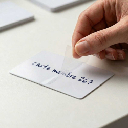 Cartes PVC format 86x54 mm, épaisseur 0,76mm + overlay préposé - mes