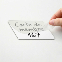 Cartes PVC 86x54 mm – Épaisseur 0,76 mm avec overlay préposé