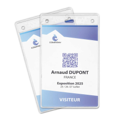 Porte badge souple transparent pour vos documents A6 - badges