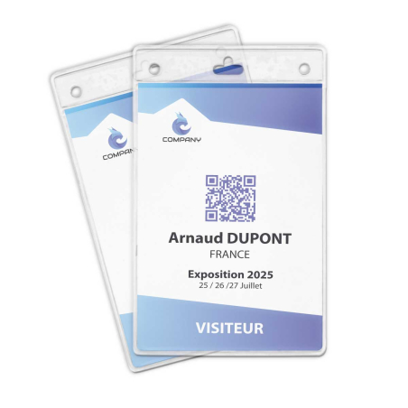 Porte badge souple transparent pour vos documents A6 - badges